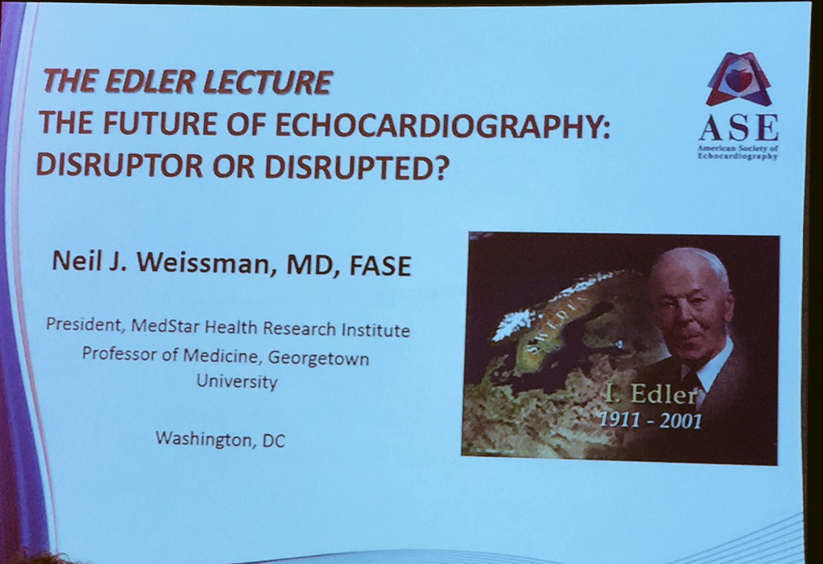 HeartDocSharon's tweet image. Inspiring #disruptive &amp;amp; fun #ASE2016 Edler Lecture by @NWeissmanMD @ASE360 #deepMachineLearning #holograms #POCUS