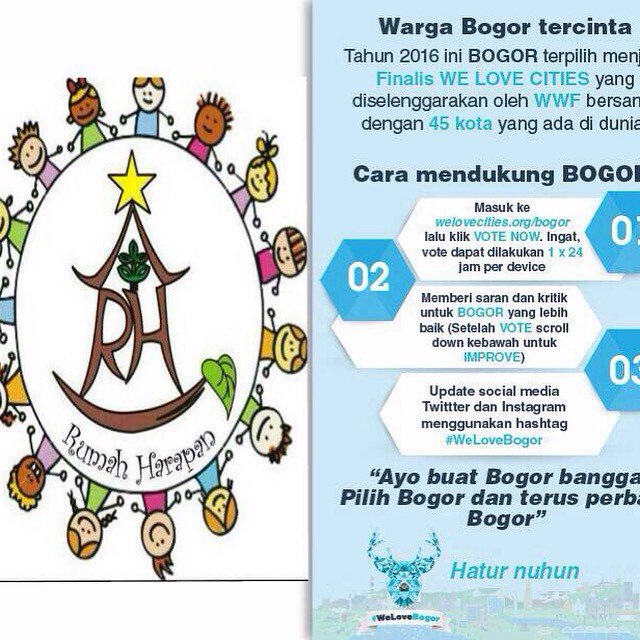 Mari kita dukung Kota Bogor
#WeLoveBogor 
#rumahHarapanTiNG