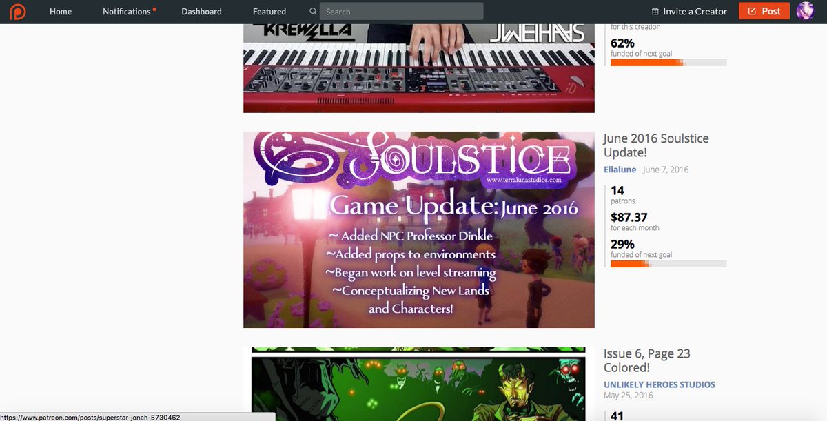 Guys! #Soulstice is featured on <a href="/Patreon/">Patreon</a>!!! Thank you all for your amazing support so far! ow.ly/KvUI301aZGs