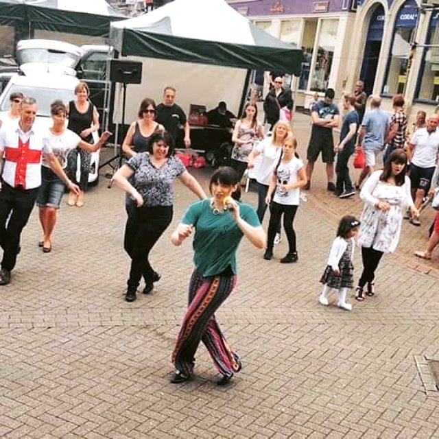 Great day teaching in Leek yesterday! ❤ #salsainthestreet #leek #salsa Had fun working with <a href="/moorlandsradio/">Moorlands Radio</a>