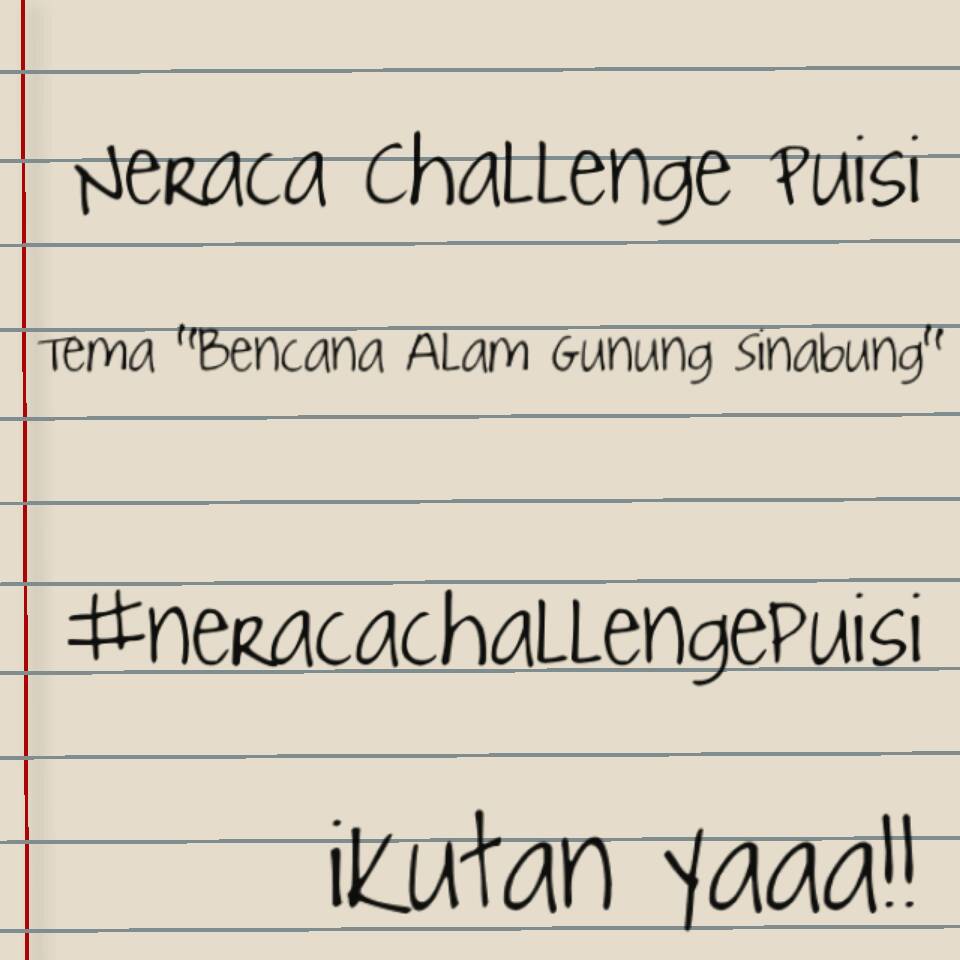 Ayo berkreasi dengan menulis, ayo menulis puisi.
Kita tunggu kreativitas sahabat sekalian ya!