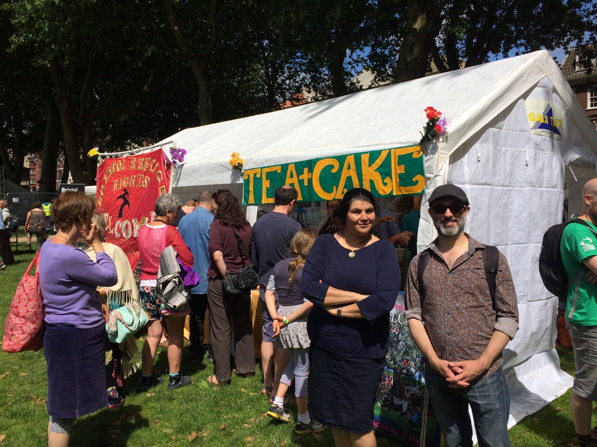 BristolRefugeeR's tweet photo. Danny and Zahra looking happy at queens sq. Come along for tea and cake, music and dancing! https://t.co/25vaAwFztL