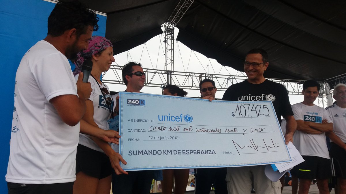 unicefecuador's tweet photo. ¡Agradecemos a todos quienes donaron y ayudaron a sumar KM de esperanza en la #240kUNICEF! https://t.co/frwx9iKjlJ
