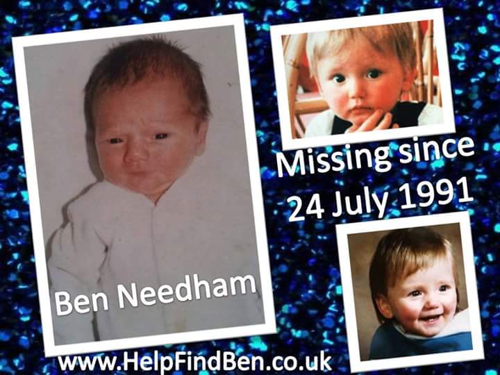 FindBenNeedham's tweet photo. #helpfindben 
Missing since 1991, abducted aged 21 months 
Please RT 💙 https://t.co/RtmrBFjqxJ
