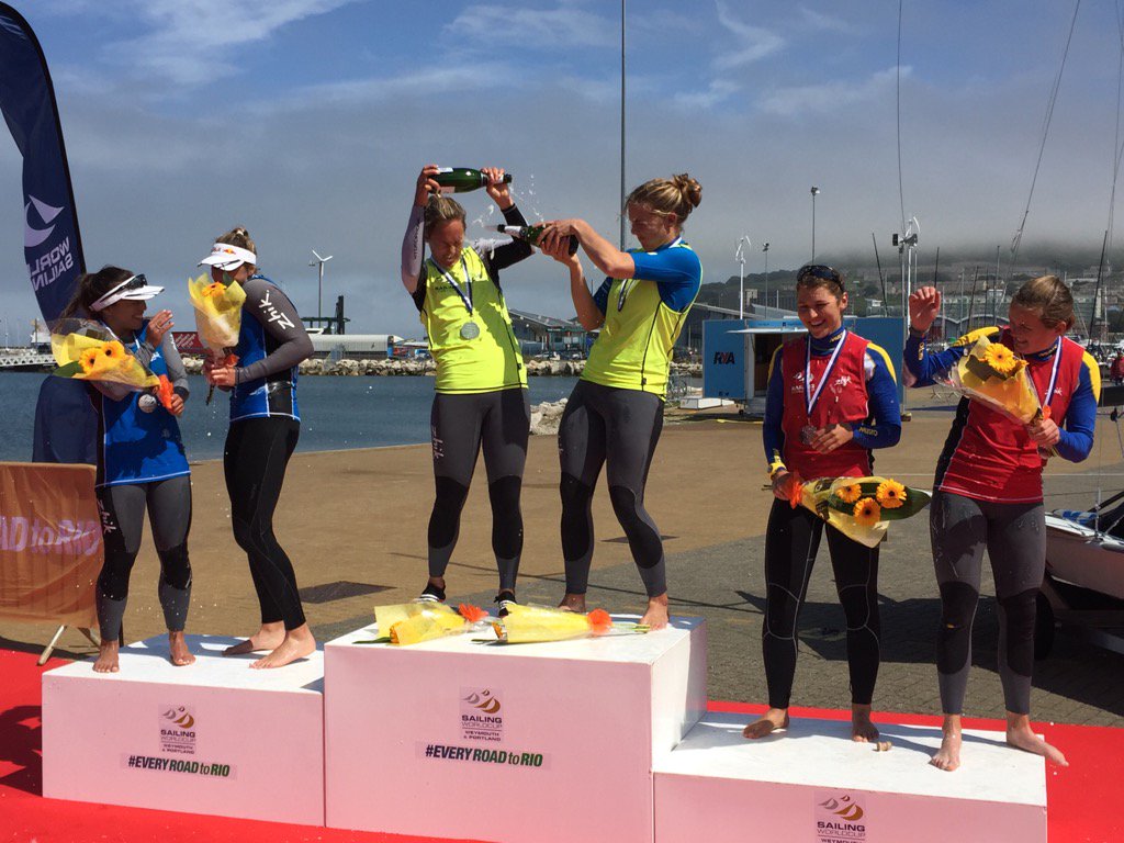 WPNSA's tweet image. Congratulations @Gbrfxgirls on your gold medal @SailingWC_GBR #EveryRoadToRio