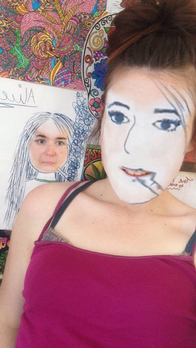 peytoncourt's tweet photo. So this happened😂 face swapped with a drawing my girl did of herself smoking a zoot😂 https://t.co/sPtREny5tg