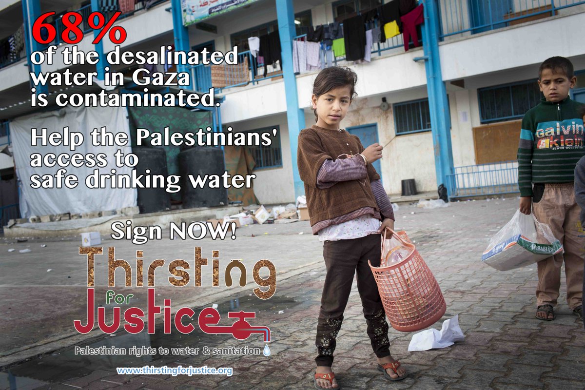 In #Gaza, 68% of desalinated #water is bio-contaminated. Support Palestinians right 2 water goo.gl/BUu1BA