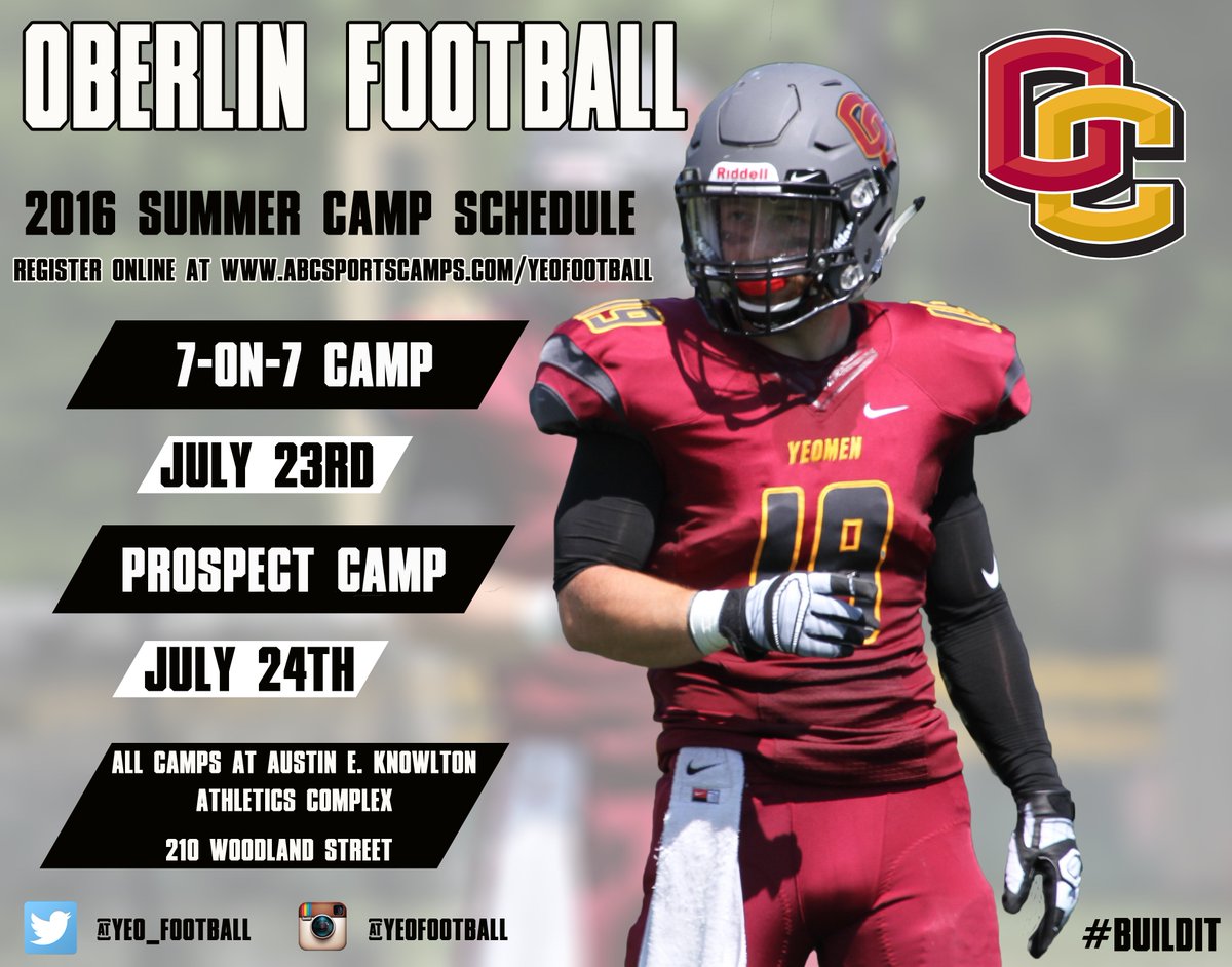 Don't miss the opportunity to visit campus on July 24, sign up TODAY. Go to: abcsportscamps.com/yeofootball #GoYeo