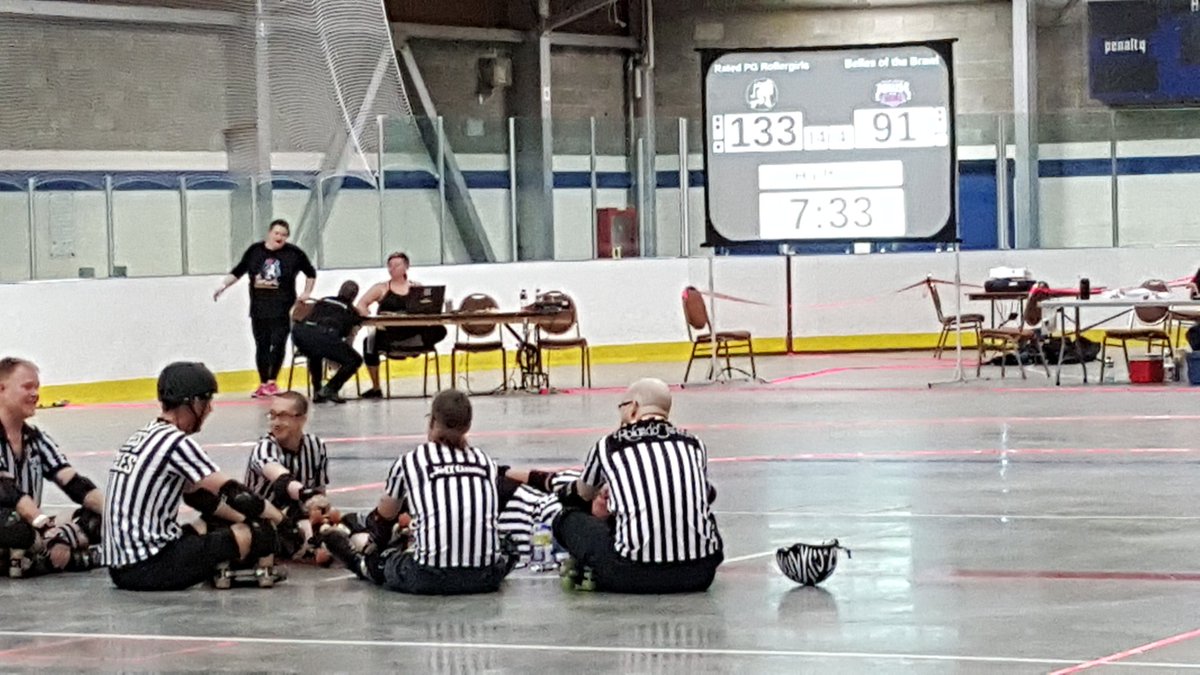 Halftime in the Belles vs <a href="/RPGRollergirls/">Rated PG Rollergirls</a> game!