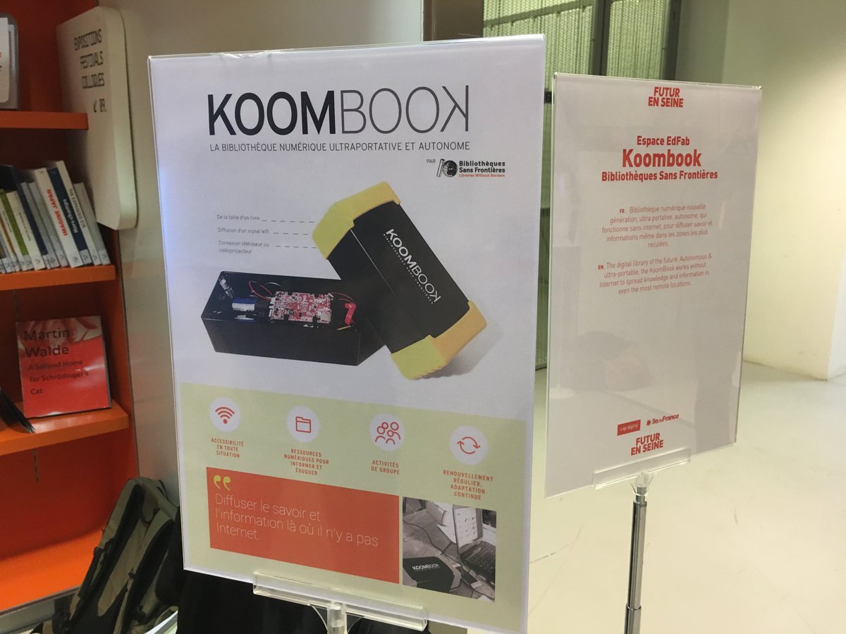 DataFeel's tweet image. #Koombook à #fens2016 #bibliothèque #hotspot wifi #NGO @BSFontheweb  bibliosansfrontieres.org/index.php?opti… via @youjoomla