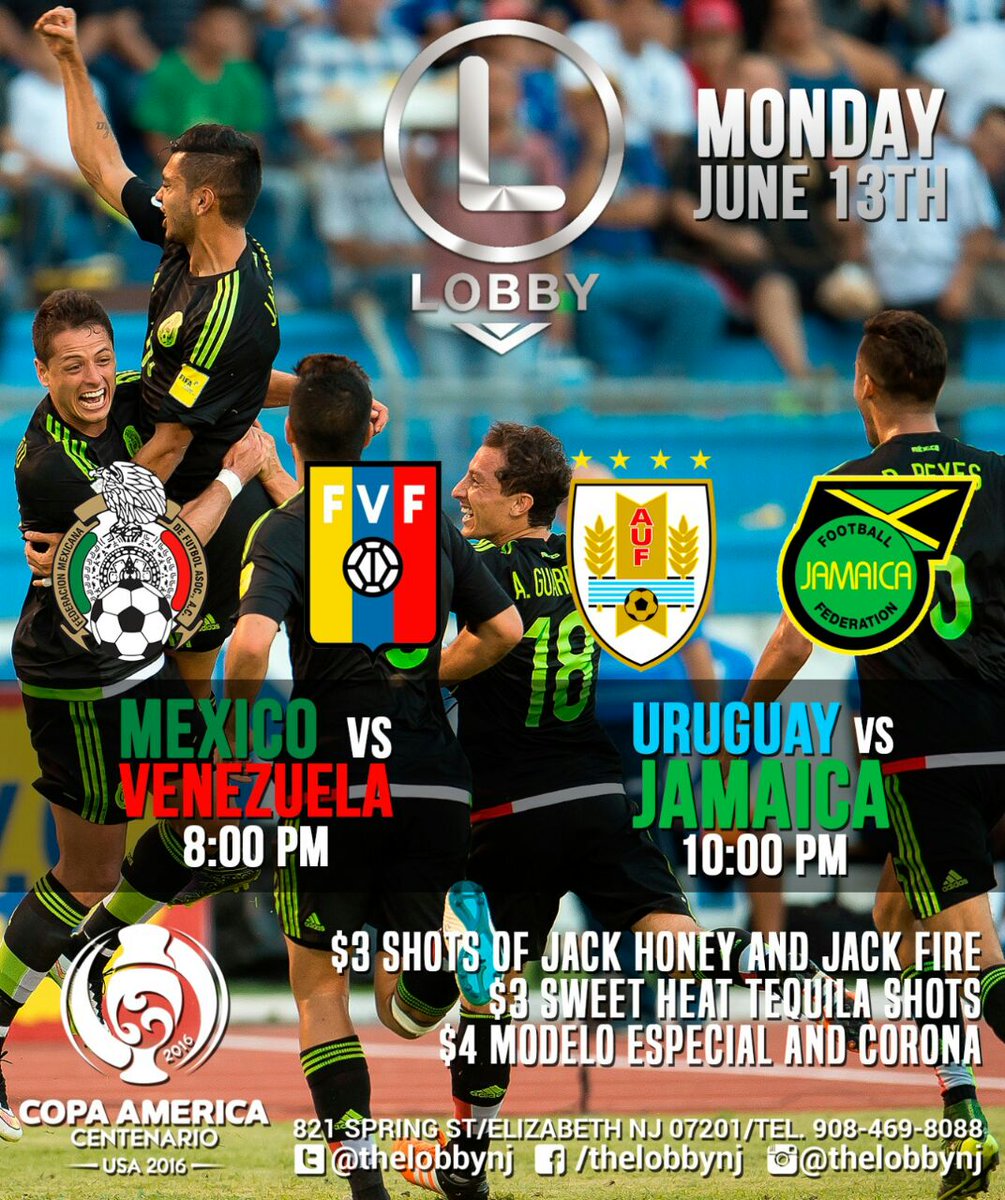 Tomorrow Copa America Centenario 2016. You dont want to miss this! EAT.CHILL.PLAY ONLY HERE AT THE LOBBY!