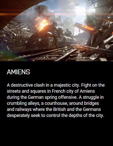 BFReactor's tweet photo. Confirmed #BF1 Maps: AMIENS, EMPIRE’S EDGE, MONTE GRAPPA &amp; THE ST. QUENTIN SCAR https://t.co/GriLteL6pu https://t.co/JFjhBtbqTN