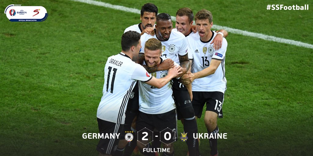 SuperSportTV's tweet photo. #EURO2016 - RESULT:
Bastian Schweinsteiger's very late goal confirmed a deserved victory for the world champions. https://t.co/wKRLkwDRv3