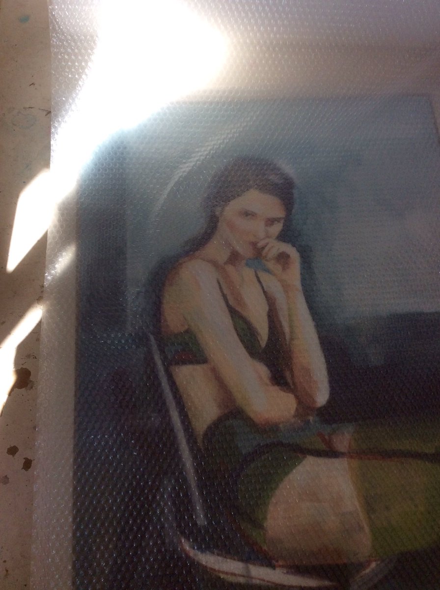 "Emily" So long! Wrapped and ready for her new home. #jamaicastreetartists #jamaicastreetopenstudios #oilpainting