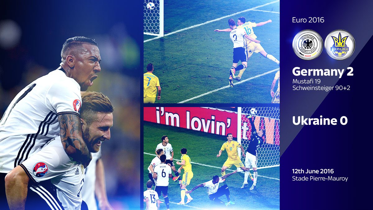 REPORT: Germany 2-0 Ukraine: Mustafi and Schweinsteiger secure win in #Euro2016 opener skysports.tv/h6o9cT
