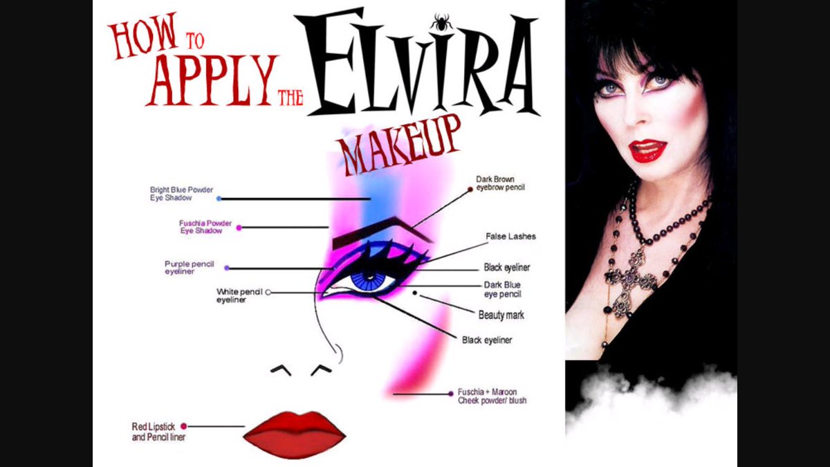SandyJoJohnston's tweet photo. Who could forget #Elvira #30daysofMakeUpLooks https://t.co/SHLr9gH8Gr