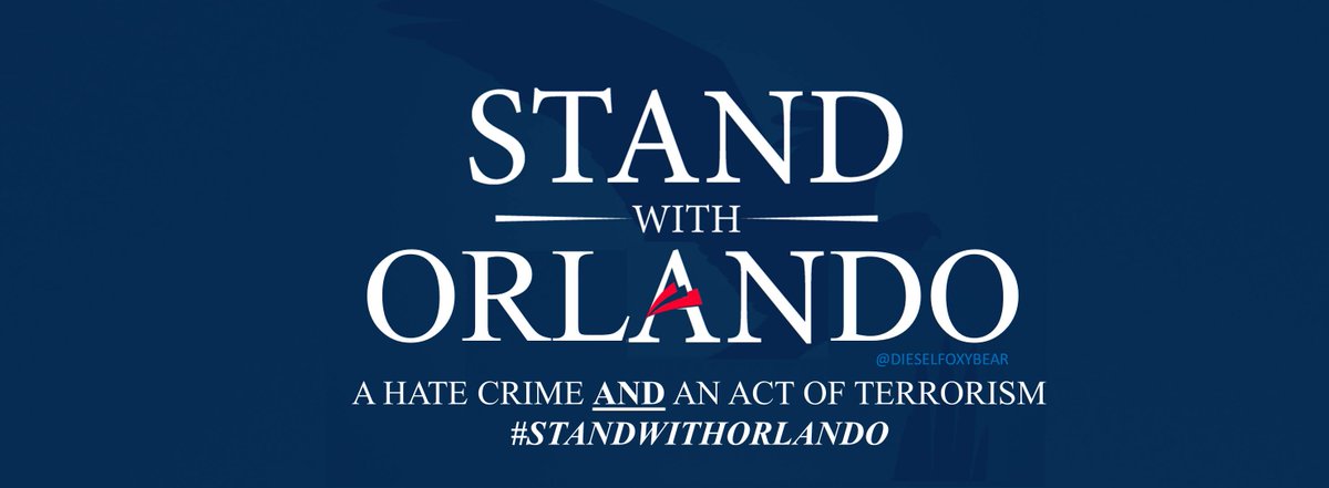 dieselfoxybear's tweet photo. #StandWithORLANDO terrorism, hate crime, religious extremism, jihadism
NOT guns, NOT islamophobia, NOT an act of god https://t.co/6uimlKGEjs