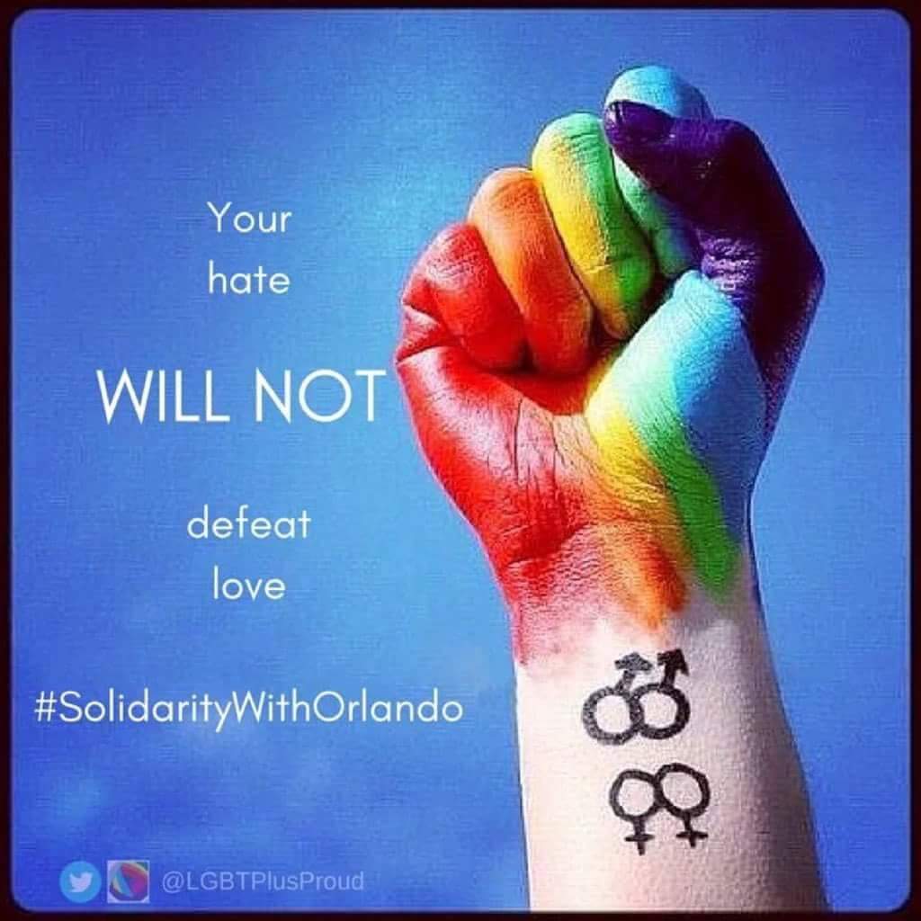 wilewill's tweet photo. #SolidarityForOrlando
#LGBT #NOH8 #LGBTQ #Bigotry #CrazyIs https://t.co/t64lEC0wA4