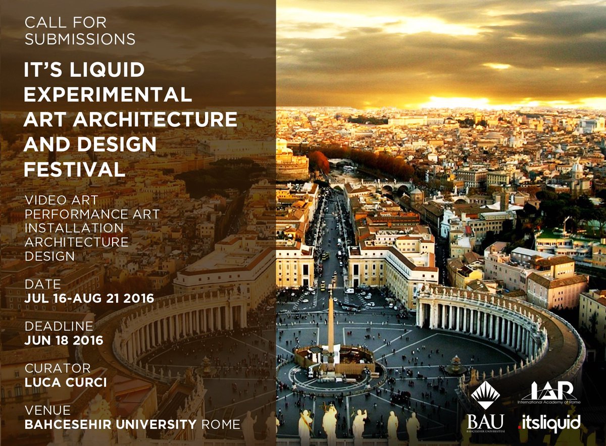 It’s Liquid Experimental Art Architecture and Design Festival | Rome: buff.ly/1UGfodE Submit! @lucacurci_com