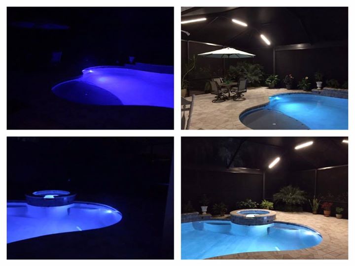 LanaiBright's tweet photo. Use Only LICENSED electricians for your #lanailights installation EC13004060 @LanaiBright done right! #poolenclosure https://t.co/vojBdZYhMk