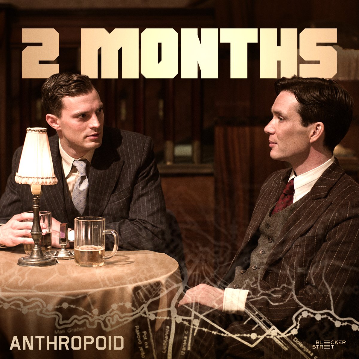bleeckerstfilms's tweet image. The countdown to WWII&apos;s most fearless operation is underway. #JamieDornan &amp;amp; #CillianMurphy star in #Anthropoid.