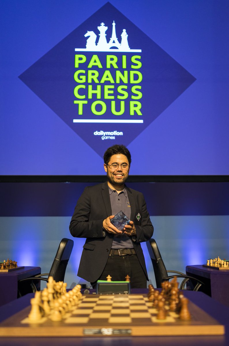 parisgct's tweet photo. Photos du champion @GMHikaru lors de la cérémonie de clôture du #ParisGCT par @LennartOotes pour @chess24com! https://t.co/0ByAoets6M