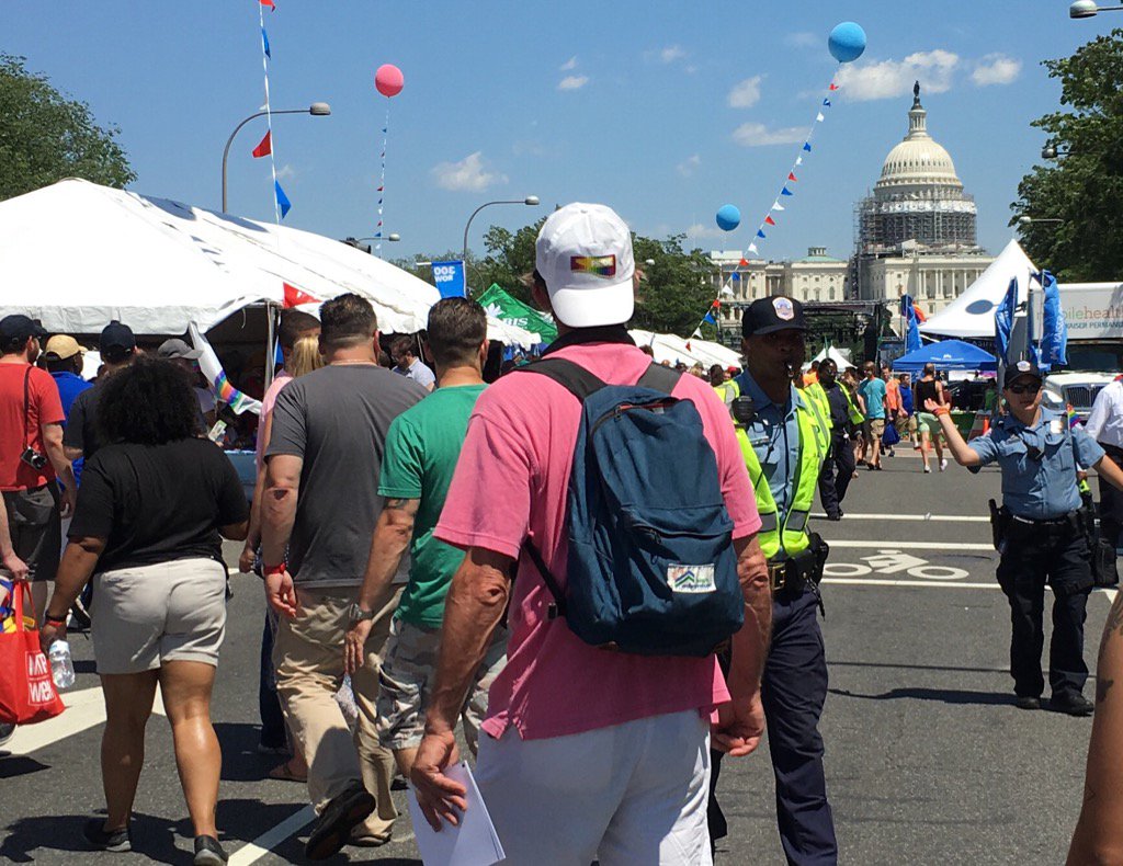 AndreaHall46's tweet image. Thank you sir for representing @CSC and our  #CSCPride ERG at #DCPride2016 !!