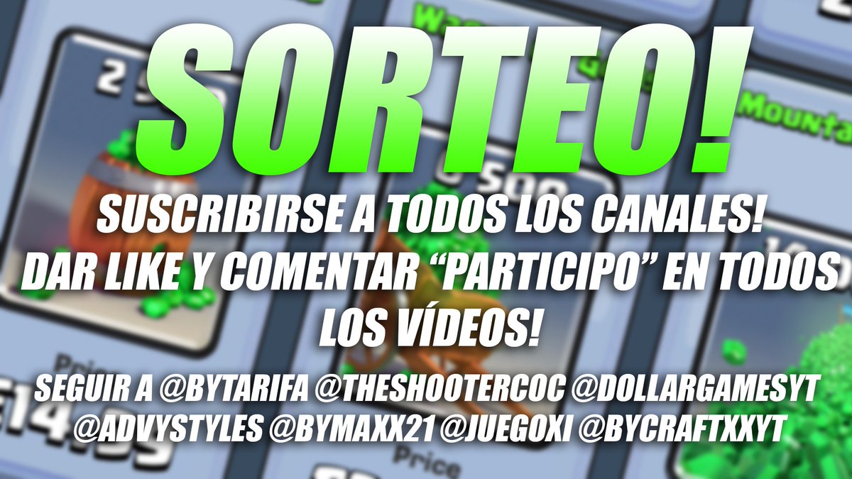 BYCRAFTXXYT's tweet photo. SÚPER SORTEO 1400€
SIGUE A @Juegoxi @AdvyStyles @DollarGamesYT @BYCRAFTXXYT @ByMaxx21 @bytarifa @TheShooterCoC 
RT!🔝 https://t.co/dWVrUBQCgP
