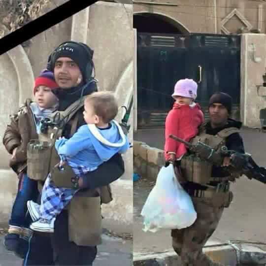 الشهيد طاهر احد ابطال جهاز مكافحة الارهاب العراقي وهوه ينقذ الاطفال في الرمادي عن الغيره اتحدث  #الصدمة