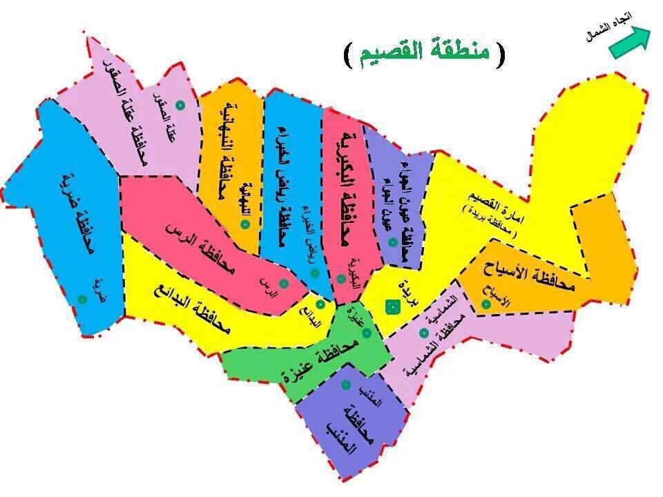 فهد بن محمد العمران En Twitter تقسيم محافظات منطقة القصيم ومواقعها من العاصمة الإدارية مدينة بريدة