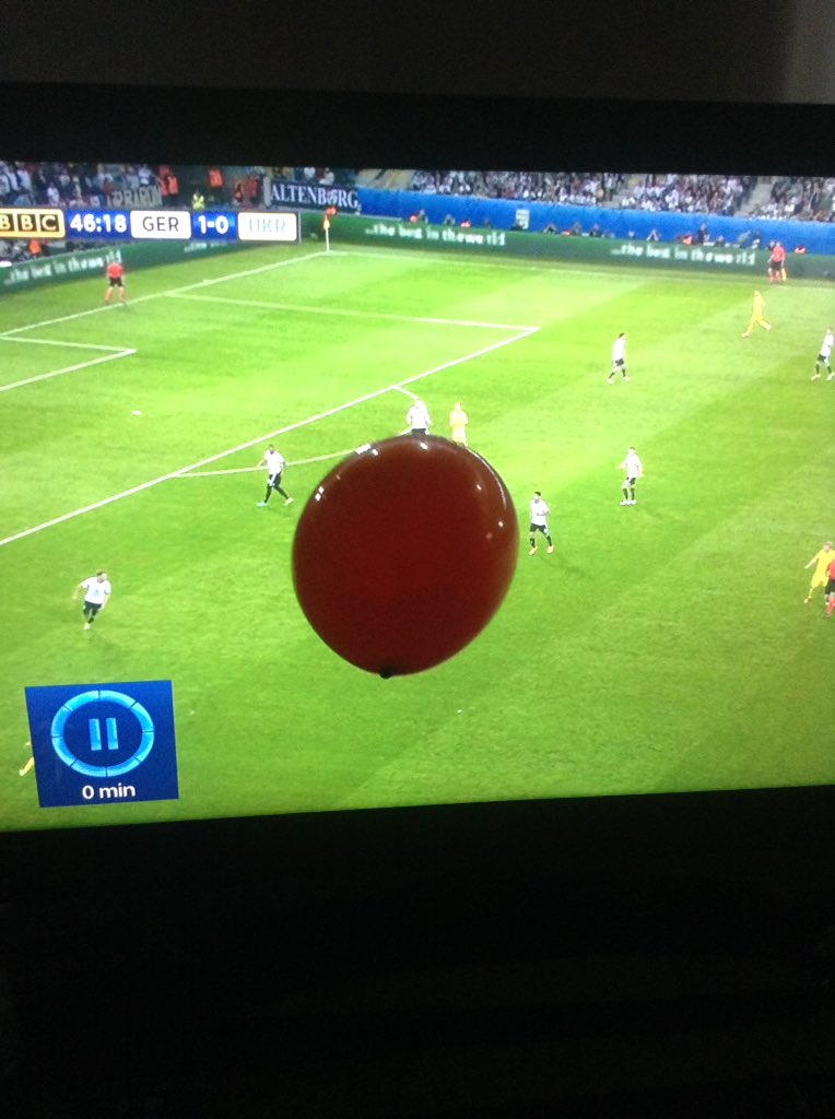 beckliam's tweet photo. I honestly thought this Balloon was in my room #EURO2016 #GERUKR https://t.co/kUh5TyepZo