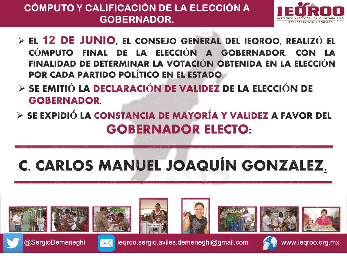 SergioDemeneghi's tweet photo. 12 de junio, declaratoria de Gobernador Electo del Estado de Quintana Roo. https://t.co/UWiw7SdRsK