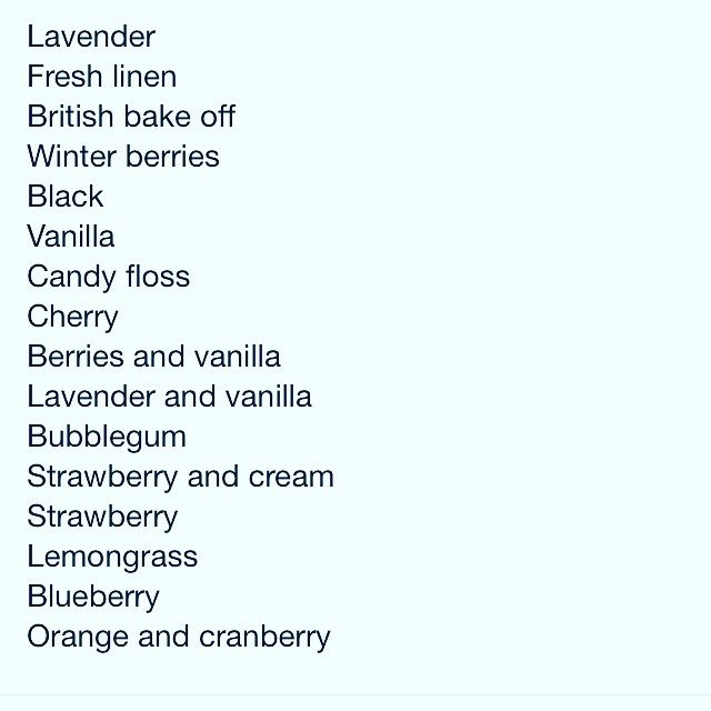 HomeXMade's tweet image. Wax melts list #keighley #homemadeunquiescents #SmellySunday