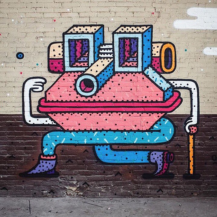 bbbmagazine's tweet photo. New work by DripsNDots in Amsterdam. #dripsndots #streetart #mural https://t.co/qEdKZMnJV9
