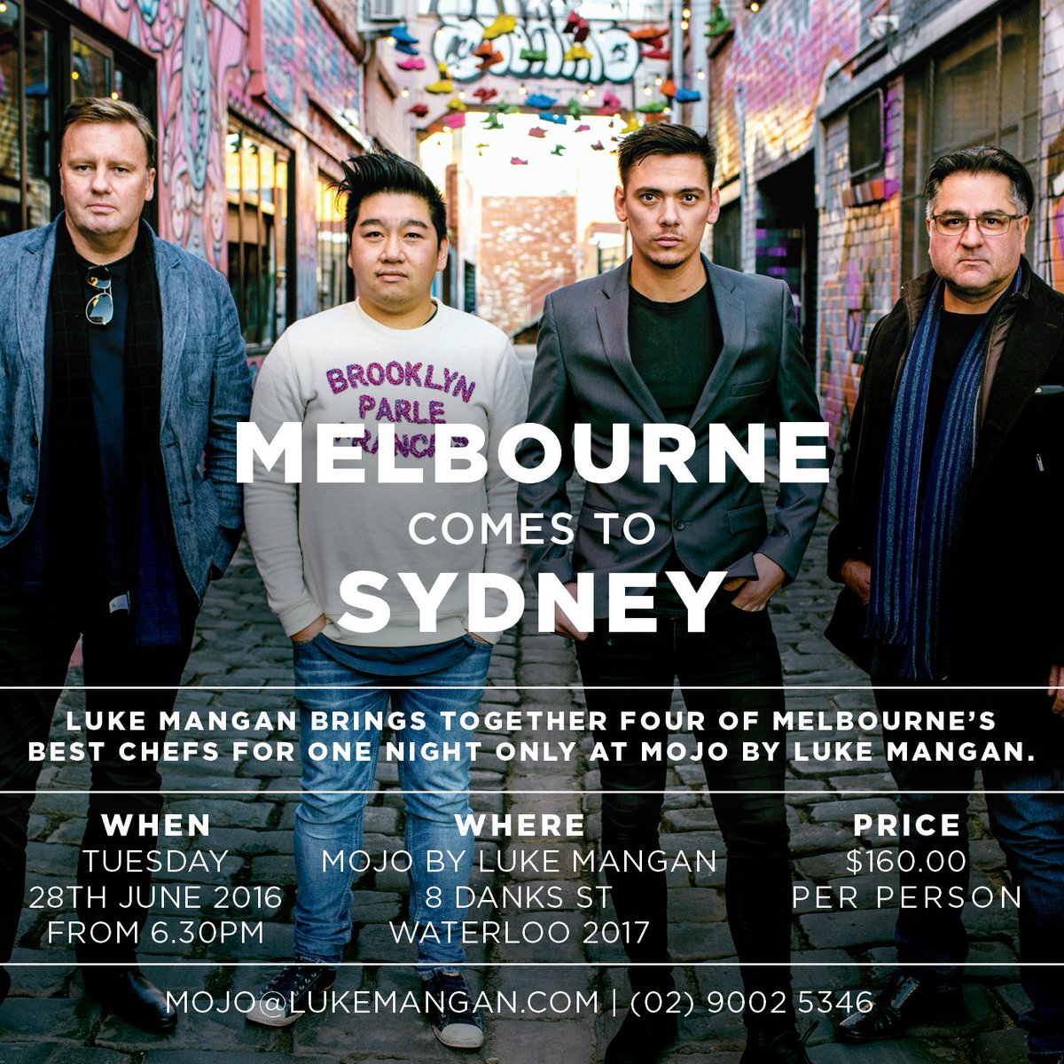 A dinner by great Melbourne Chefs with  <a href="/LukeMangan/">Luke Mangan</a> <a href="/teageezard/">teage ezard</a> <a href="/KellieJake/">Jake Kellie</a> <a href="/saigonsally_/">Saigon Sally</a>  ow.ly/sfN83016OnX