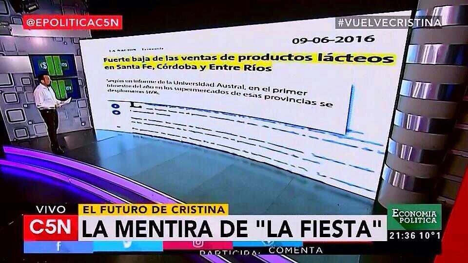 cronista9's tweet photo. Hola genio de la vida que votaste a Macri porque decías que no te alcanzaba la plata... #VuelveCristina https://t.co/7AgIoigWFb