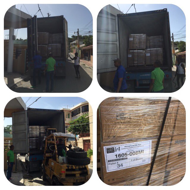 2016FoodFight's tweet photo. Pallet 34 from #foodfight being delivered in Dominican Republic! ❤️ @fmsc_org https://t.co/WeMRftJC5H