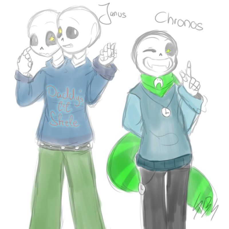 TheBrattyBunch_'s tweet image. Janus and Chronos by the amazing Serry ♥