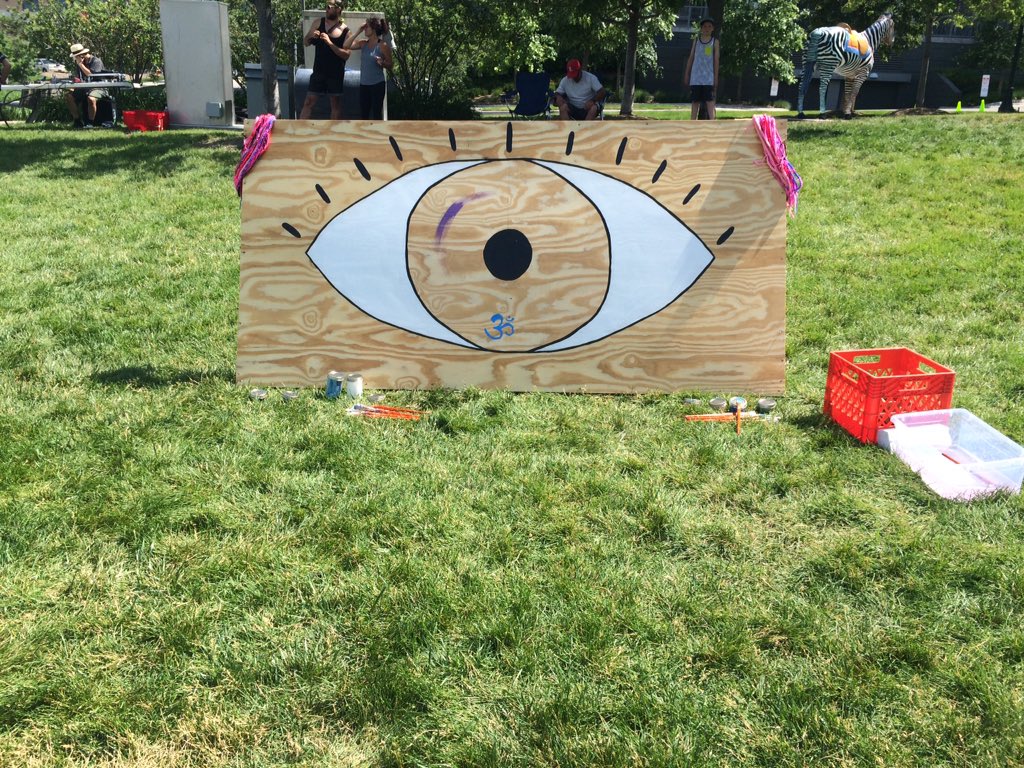 yrpomaha's tweet photo. Creating a piece of community art in the park today #weseeone https://t.co/2O4E0vTBOX