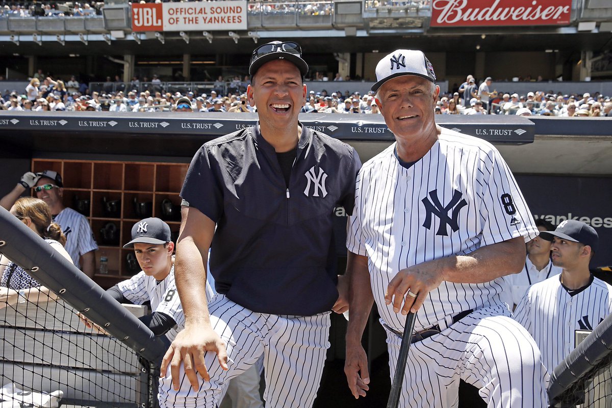 Great to see my friend and mentor #LouPiniella today at #OldTimersDay @yankees @mlb