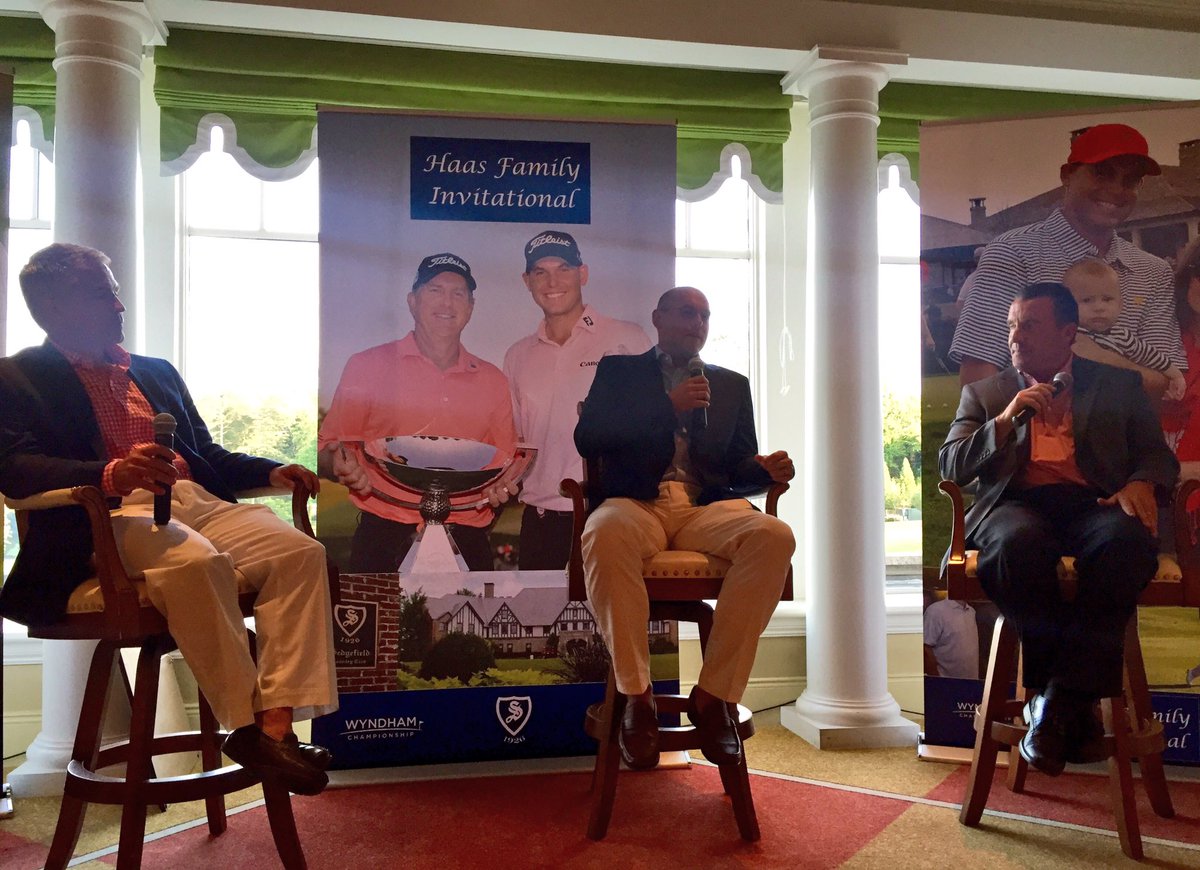 BHaasGolf's tweet photo. Incredible time at #HaasFamilyInv with @WyndhamTD &amp; @johndellWSJ at @Sedgefield1926 Proud to be apart @AJGAGolf https://t.co/myuYwiQkfV