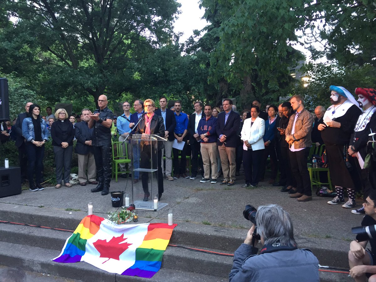 LiKoo_TO's tweet photo. Love conquers hate. Leaders of our community stand together. #torontostandswithorlando @The519  #torcen #topoli https://t.co/f6ZtUXL8VX