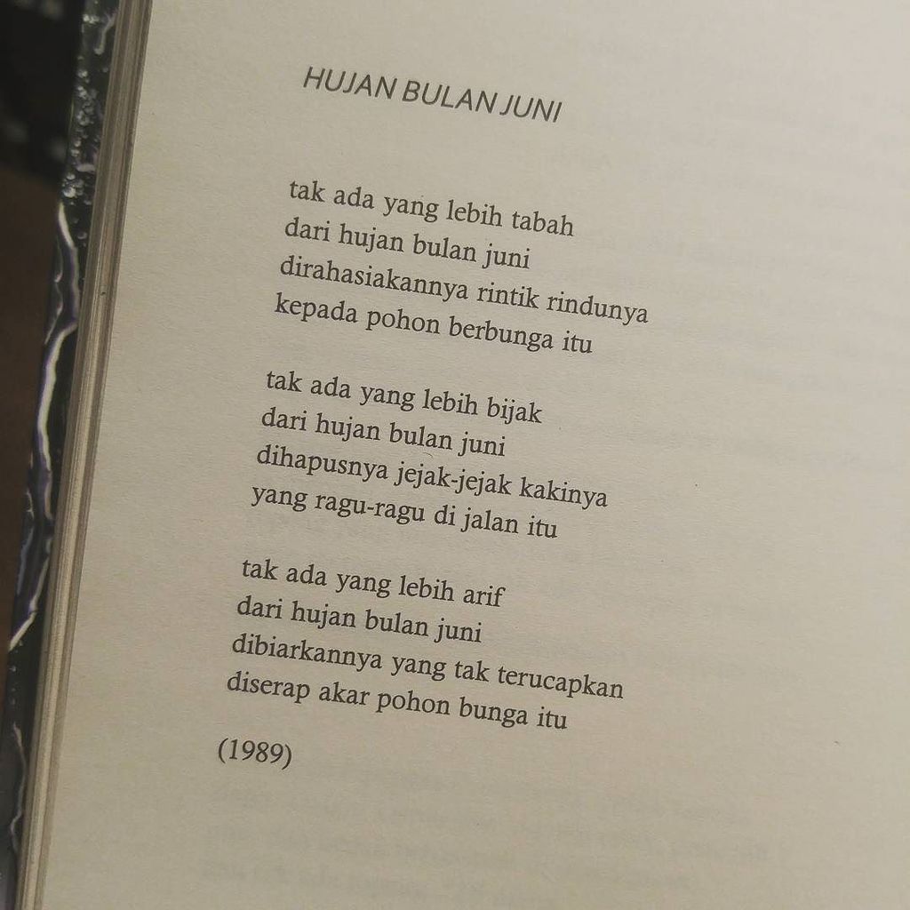 info jogja on Twitter: "#musik Hujan Bulan Juni - Sapardi Djoko Damono