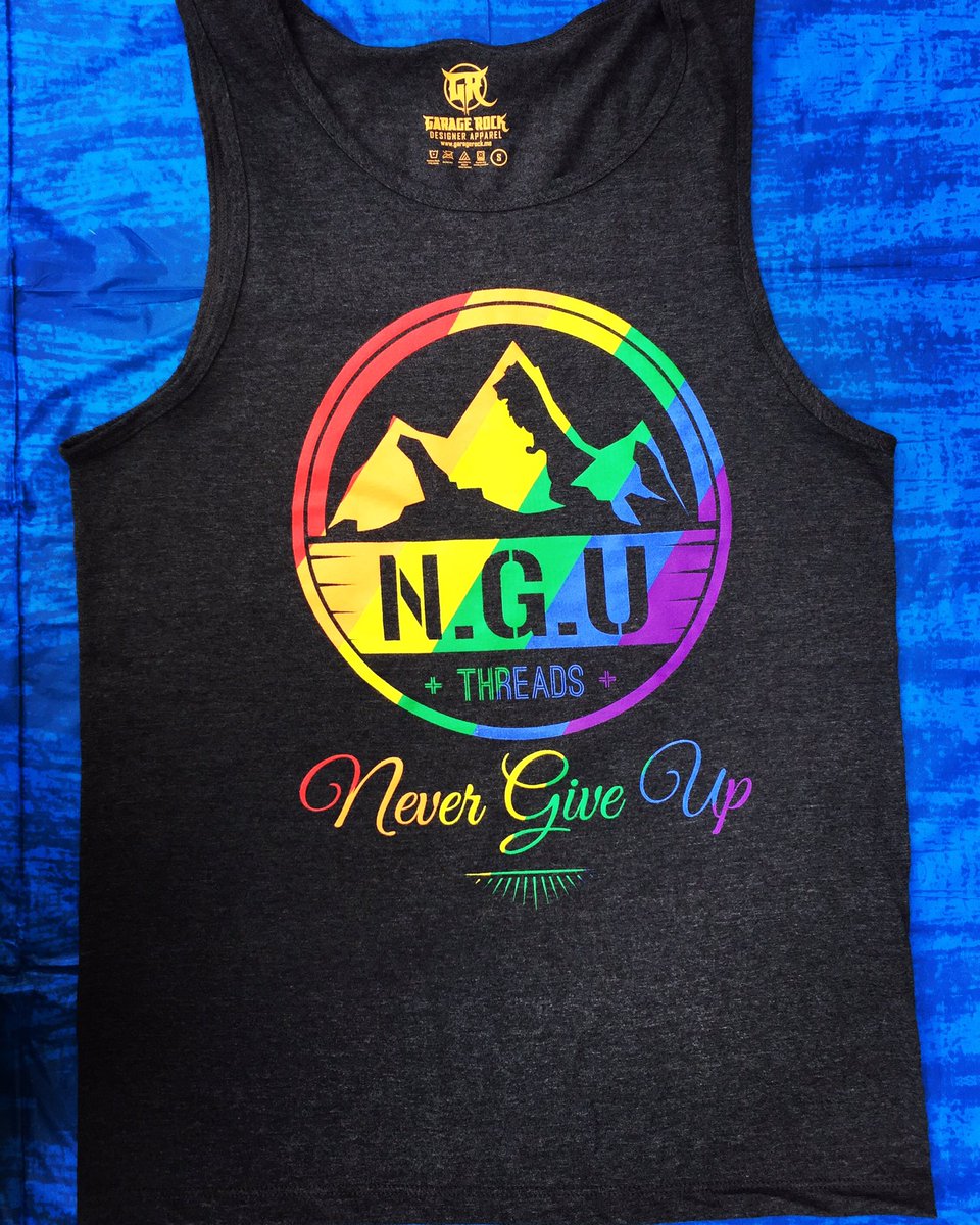 NeverGiveUpEd's tweet photo. Our NGU Pride shirts! $25+ GST. Proceeds this month go to @YEGPrideCentre. #yegpride #lovenothate https://t.co/0eNSl31E2V
