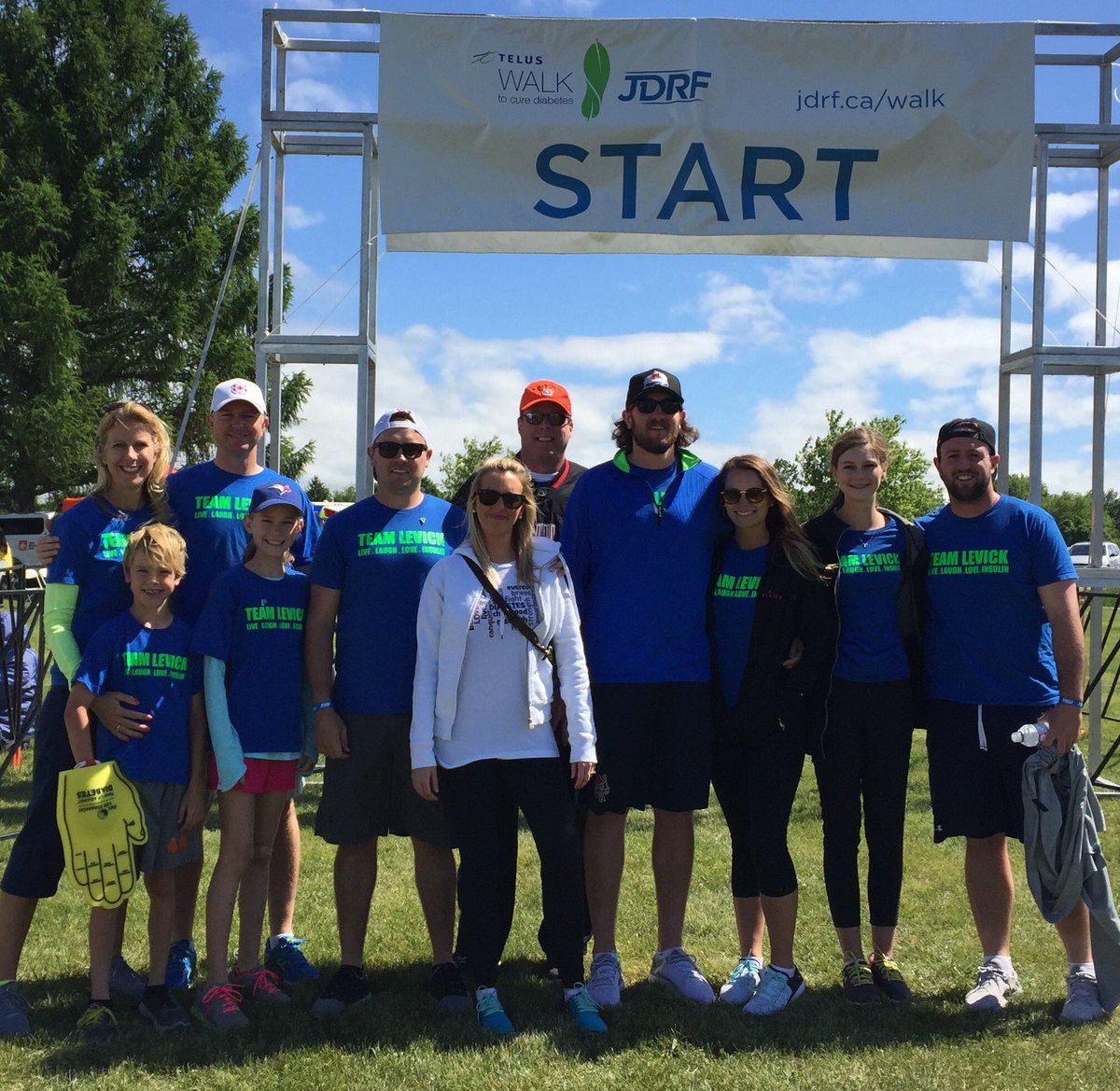 The Levick's were out in full force in support Uncle Dan and the Juvenile Diabetes walk today.  #familyfirst