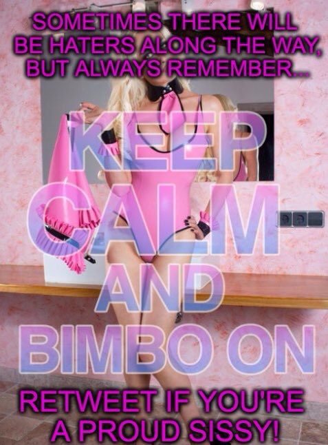 TotalSissy's tweet photo. I love being a bimbo sissy. So good to be dumb and let @PrincessLuciiex do the thinking for me. https://t.co/Gpg90Bolks