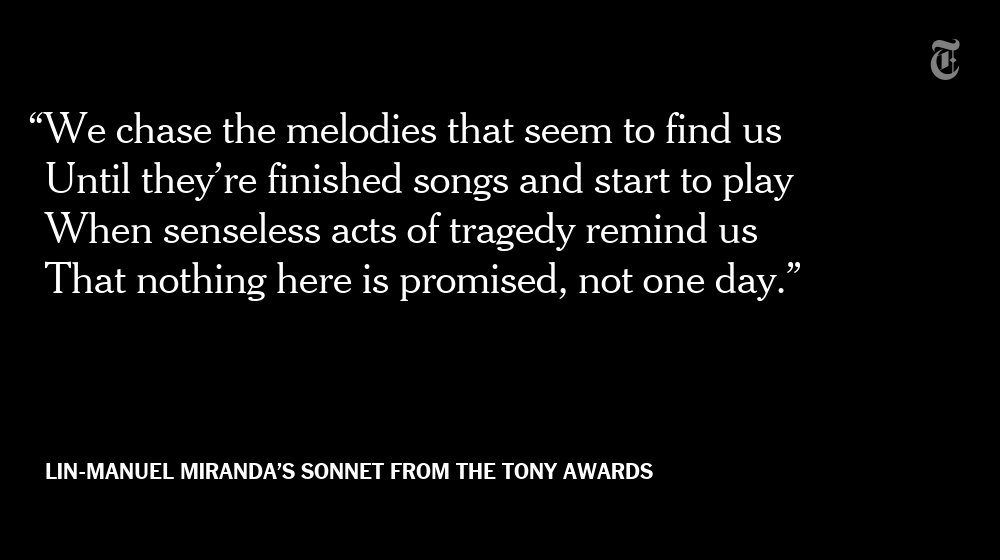 nytimesarts's tweet photo. "Love is love is love is love is love is love is love is love" — @Lin_Manuel https://t.co/UNiRiLjoUl https://t.co/tahjLJBfDZ