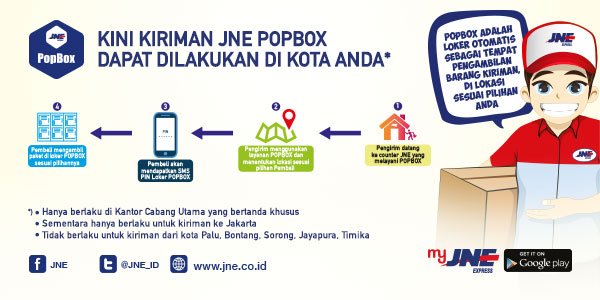 JNE_ID's tweet photo. Sekarang semua kota bisa dapat menggunakan layanan POPBOX. (FAQ: https://t.co/1tp89q87hz ) https://t.co/k00tujHofU