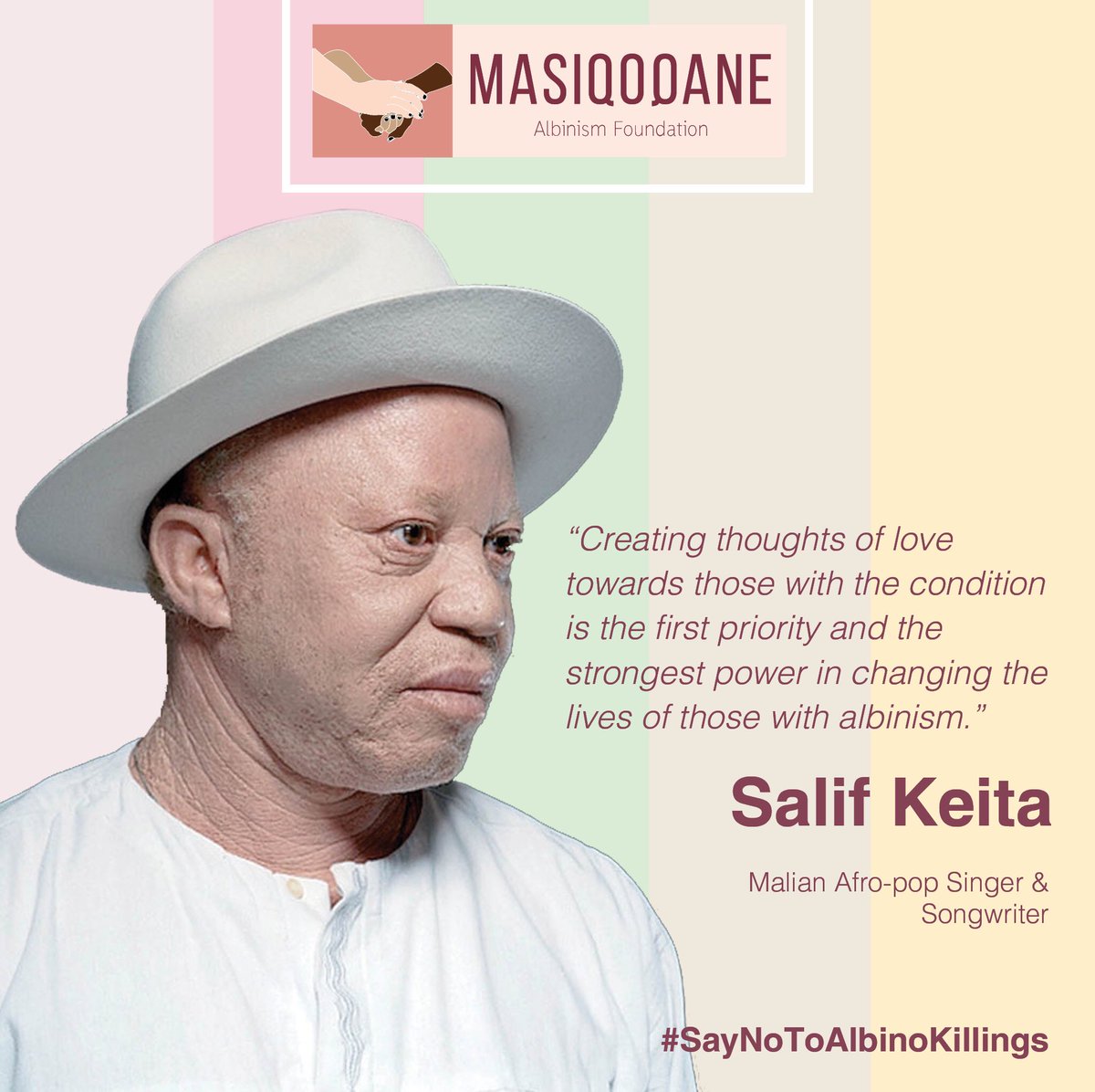 Masiqoqane_AF's tweet photo. We have to love &amp; embrace 1 another even with our differences. #LetUsComeTogether &amp; say #SayNoToAlbinoKillings https://t.co/53UMzIKkZK