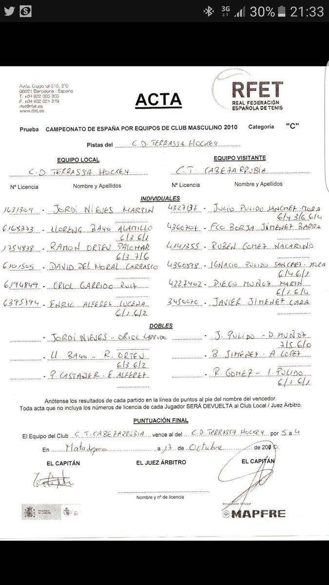 hace 6 años el <a href="/CabezarrubiaCC/">Real Club Tenis Cabezarrubia</a> ya ganó en Tarrasa. Equipazo! <a href="/diegmunoz/">Diego Muñoz</a> @rubengomeznacar <a href="/Borjimenez/">Borja Jiménez Barra</a> @JulioPulidoSM